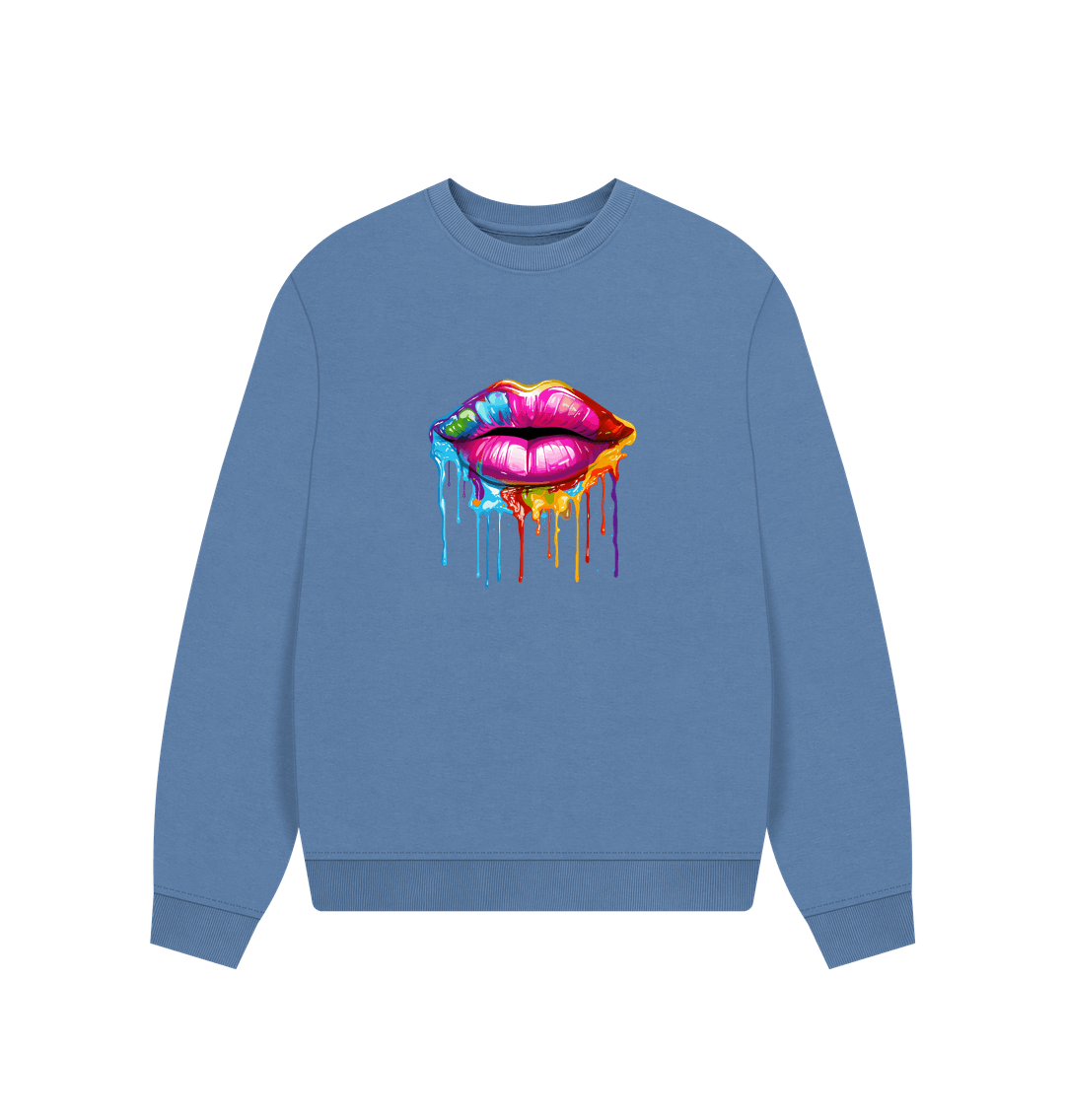 Solent Colour Drip Kiss - Women's Oversized Jumper