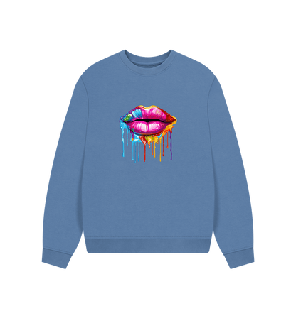 Solent Colour Drip Kiss - Women's Oversized Jumper