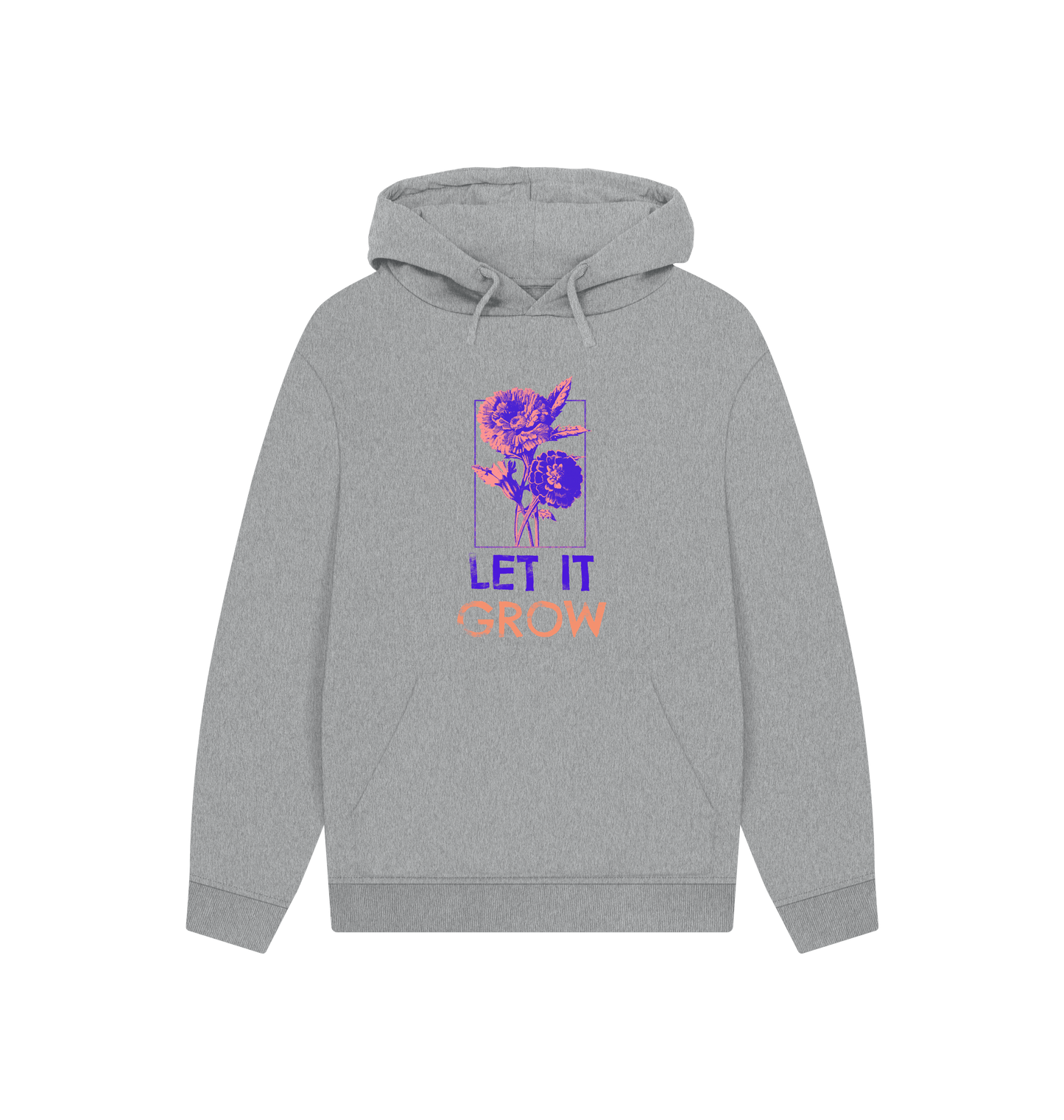 Athletic Grey Printed Hoody Front