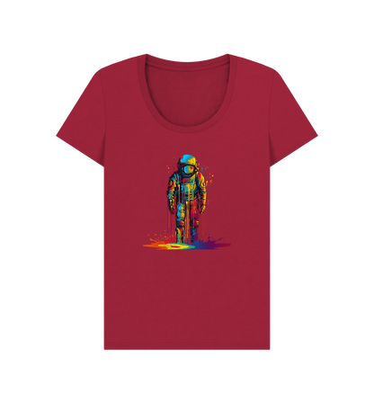 Cherry Colour Drip Astro - Women's Scoop Neck T-shirt