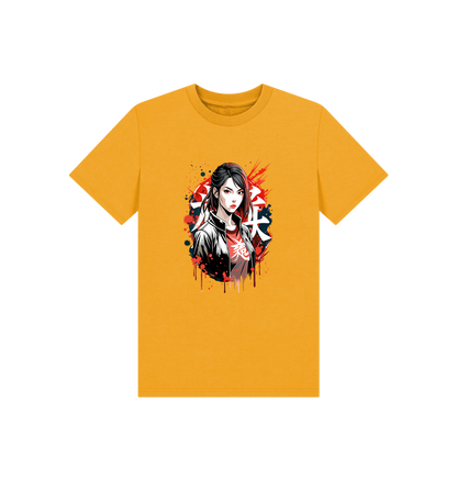 Yellow t-shirt with anime-style graphic (person)