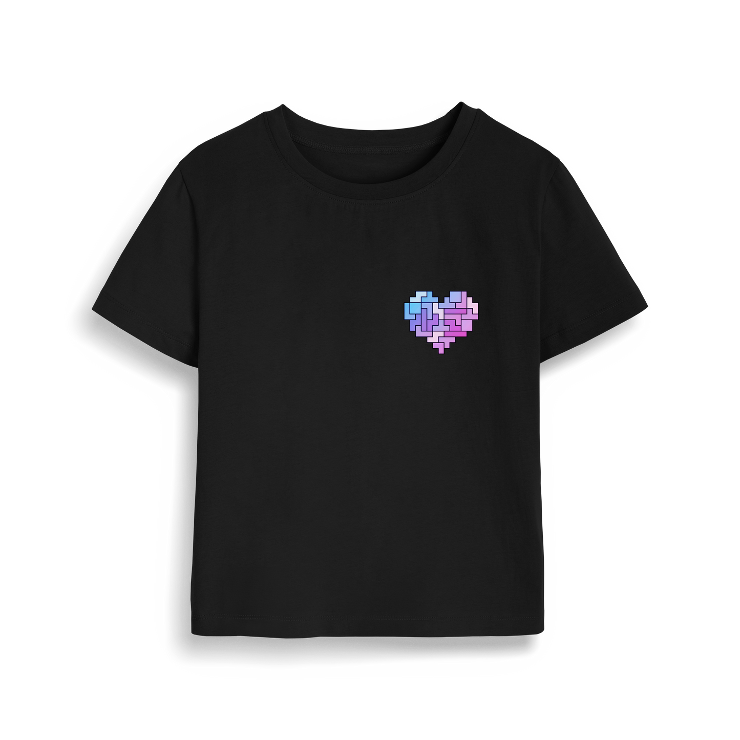 Black Printed T-shirt Front