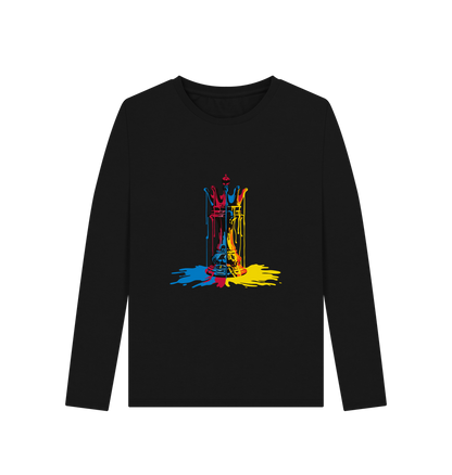 Black Printed Long Sleeve T Shirt
