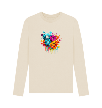 Oat Colour Drip Machines - Men's Long Sleeve T-shirt