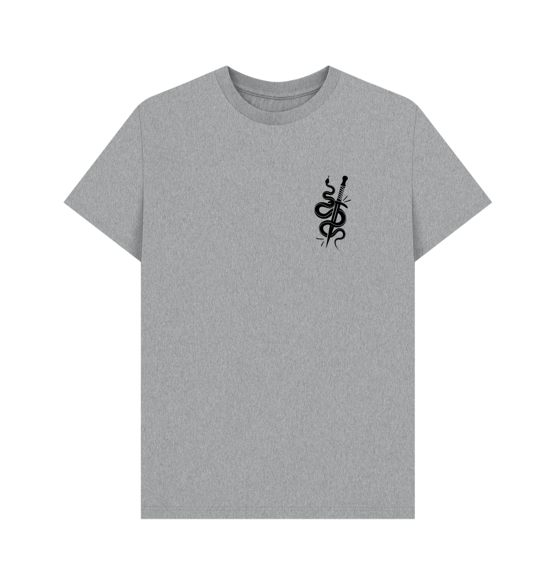 Athletic Grey Snake Sword - Men's Basic T-shirt