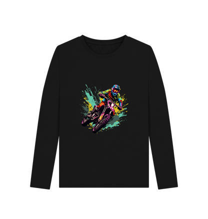 Black Colour Drip Fast Ride - Women's Long Sleeve T-shirt