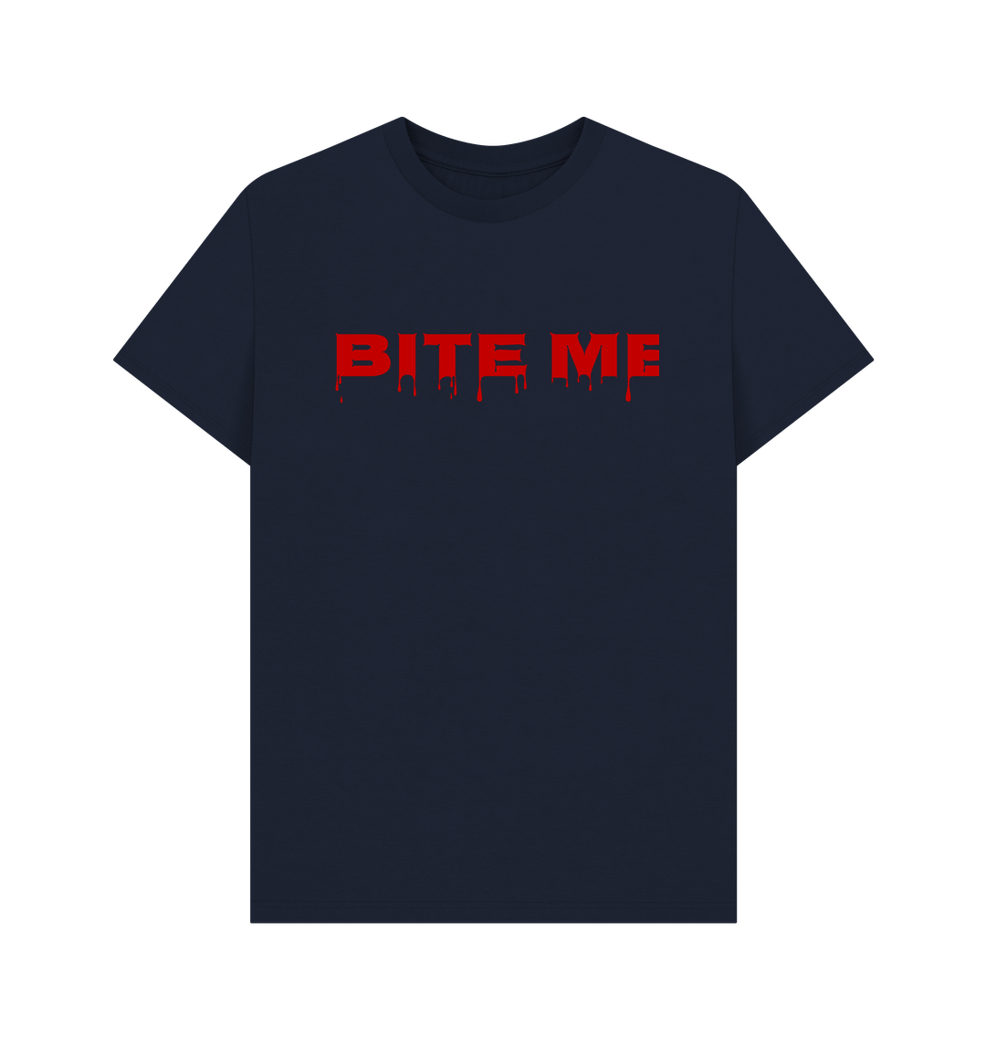 Navy Blue Bite Me - Unisex Basic T-shirt