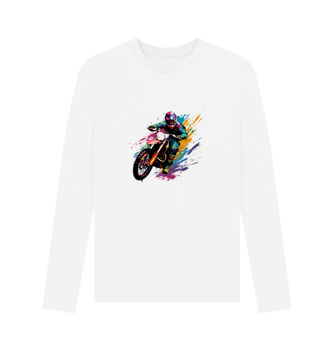 White Colour Drip Wild Ride - Men's Long Sleeve T-shirt