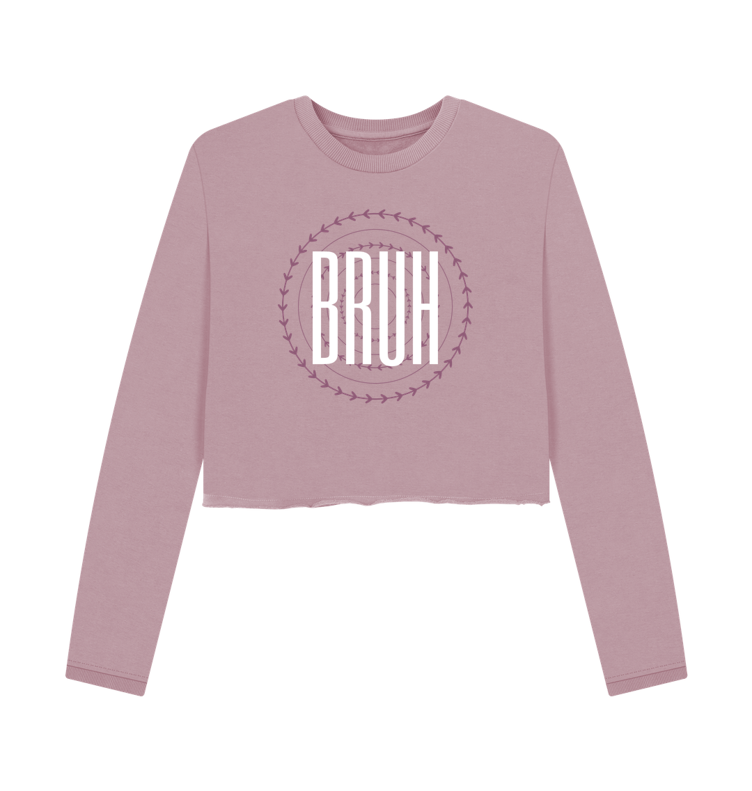 Mauve Printed Boxy Jumpers Front