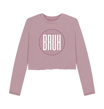 Mauve Printed Boxy Jumpers Front