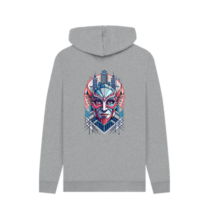 Light Heather Printed Hoody Back