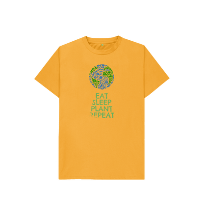 Mustard Eat, Sleep, Plant, Repeat - Unisex Kids T-Shirt