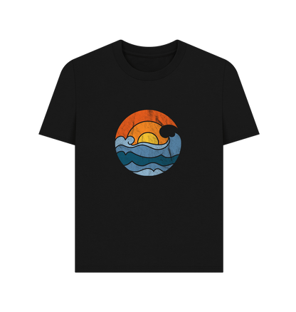 Black Sun Wave - Women's Plain T-shirt