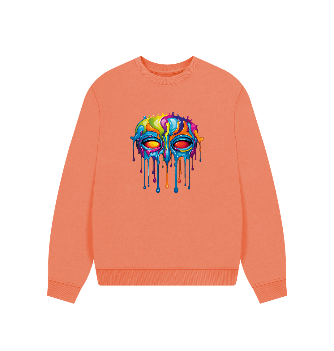 Apricot Printed Sweater Front