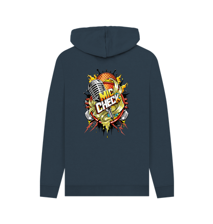 Navy Printed Hoody Back