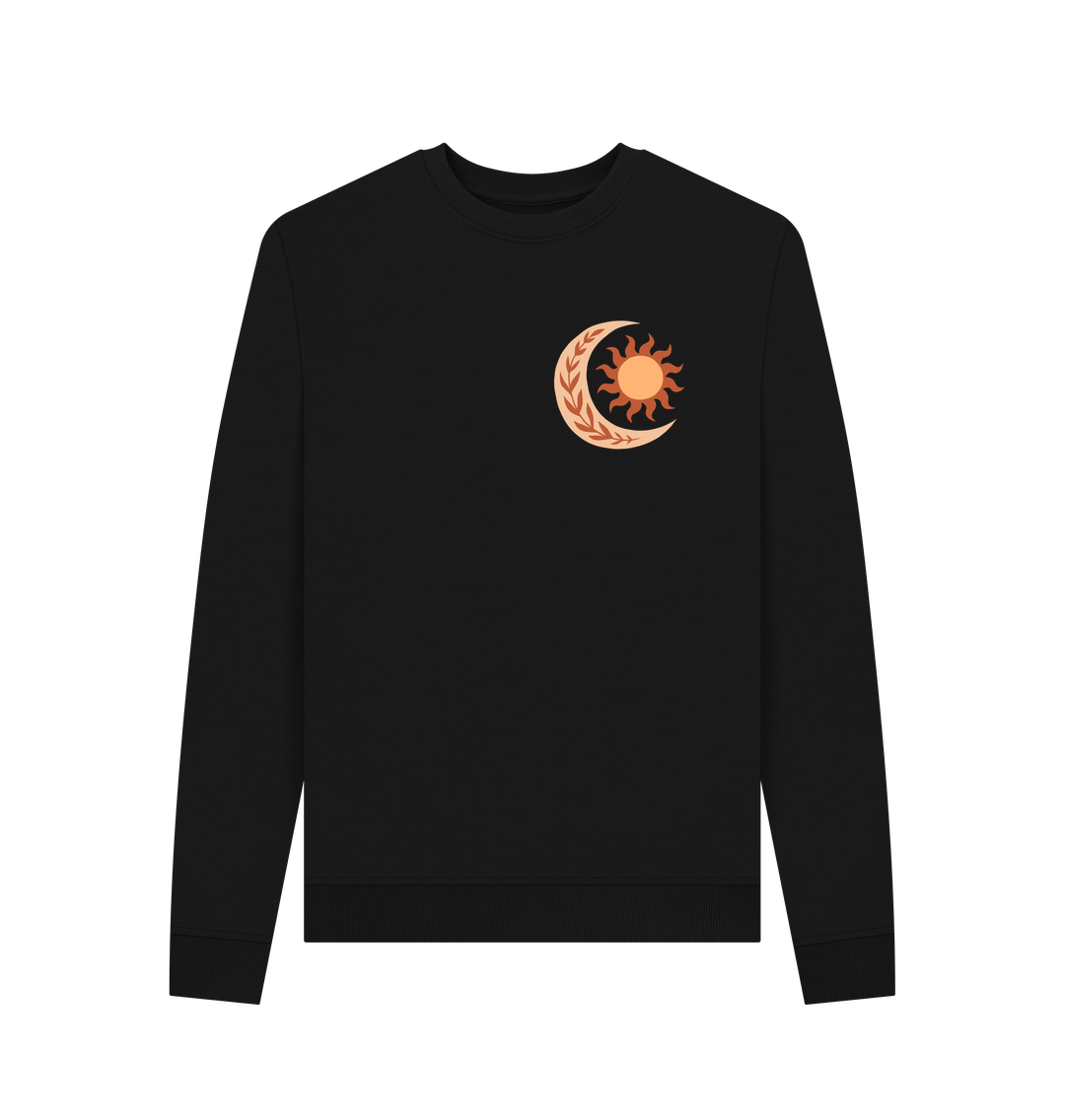 Black Autumn Sun - Women's Crewneck Sweater