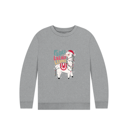 Athletic Grey Printed Kids Jumper Front