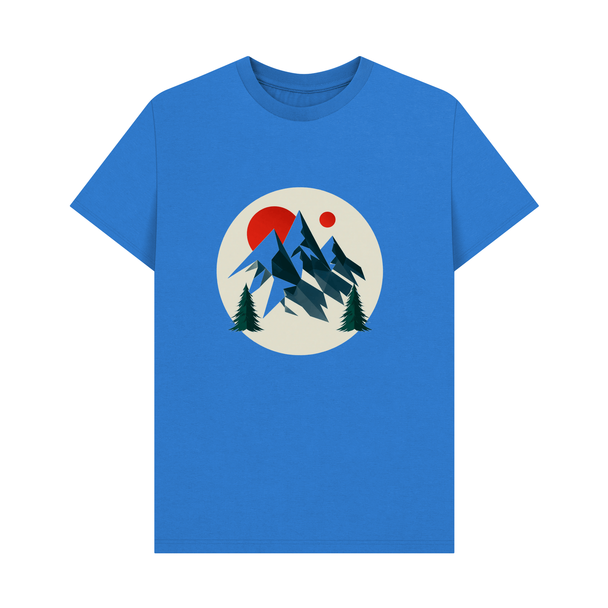 Bright Blue Printed T-shirt Front