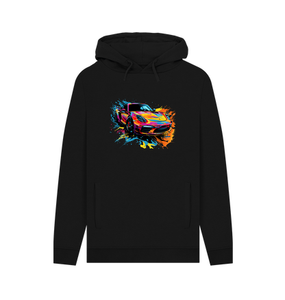 Black Printed Hoody