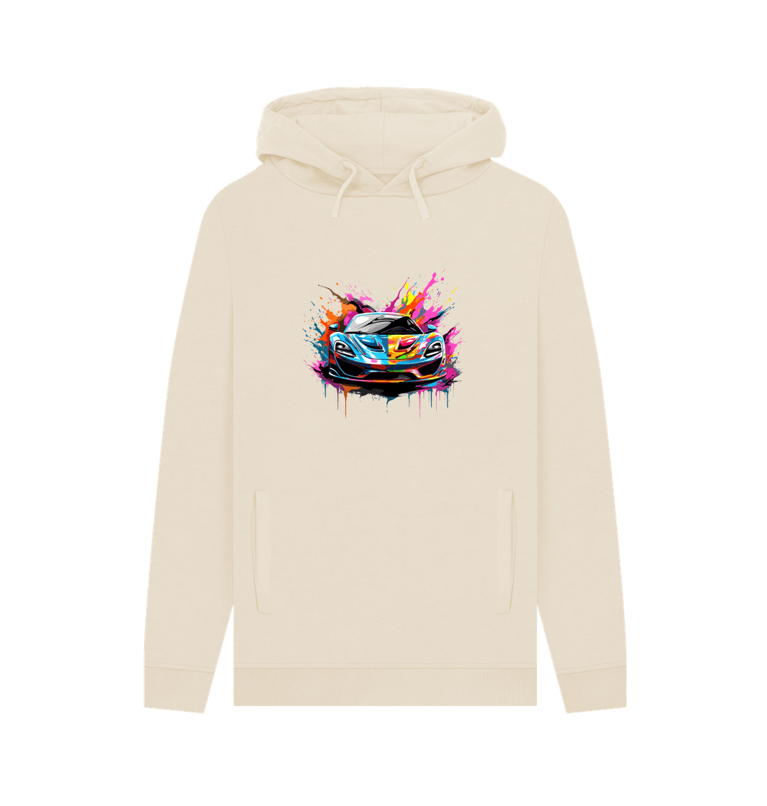 Oat Colour Drip Top Car - Men's Pullover Hoodie