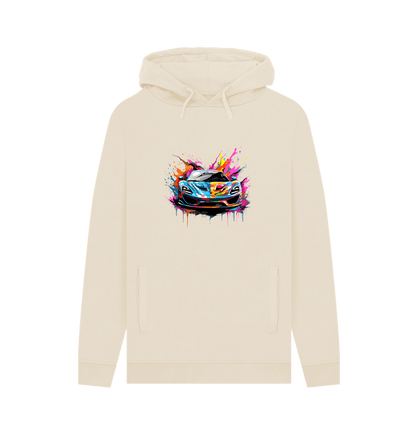 Oat Colour Drip Top Car - Men's Pullover Hoodie