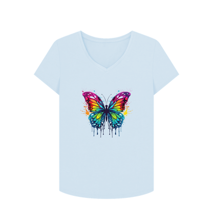 Sky Blue Printed T-shirt Front
