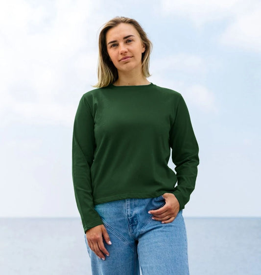 Plain Women's Heavyweight Long Sleeve T-Shirt