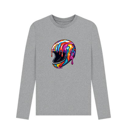 Athletic Grey Printed Long Sleeve T Shirt Front