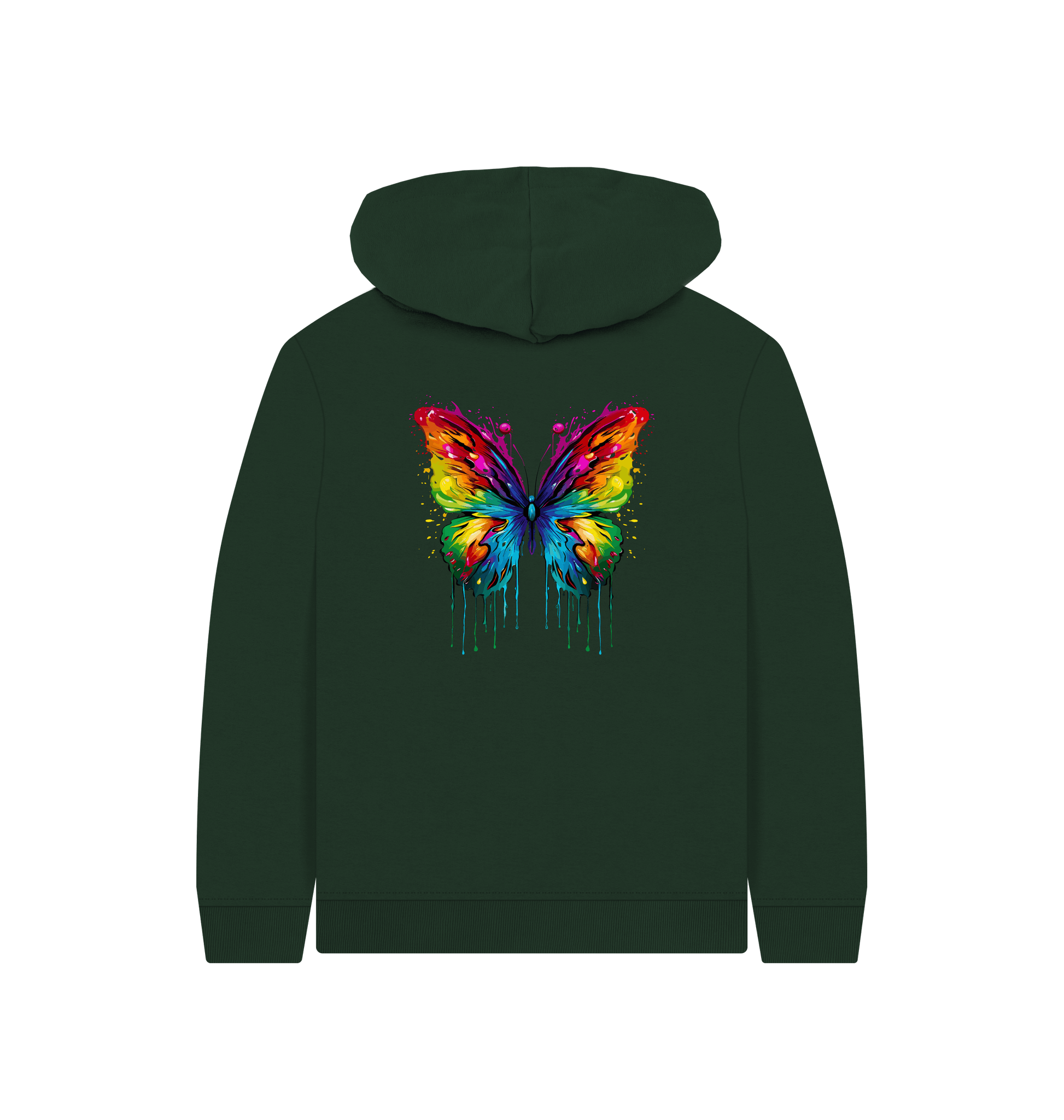 Evergreen Colour Drip Rogue Butterfly - Kids Pullover Hoody