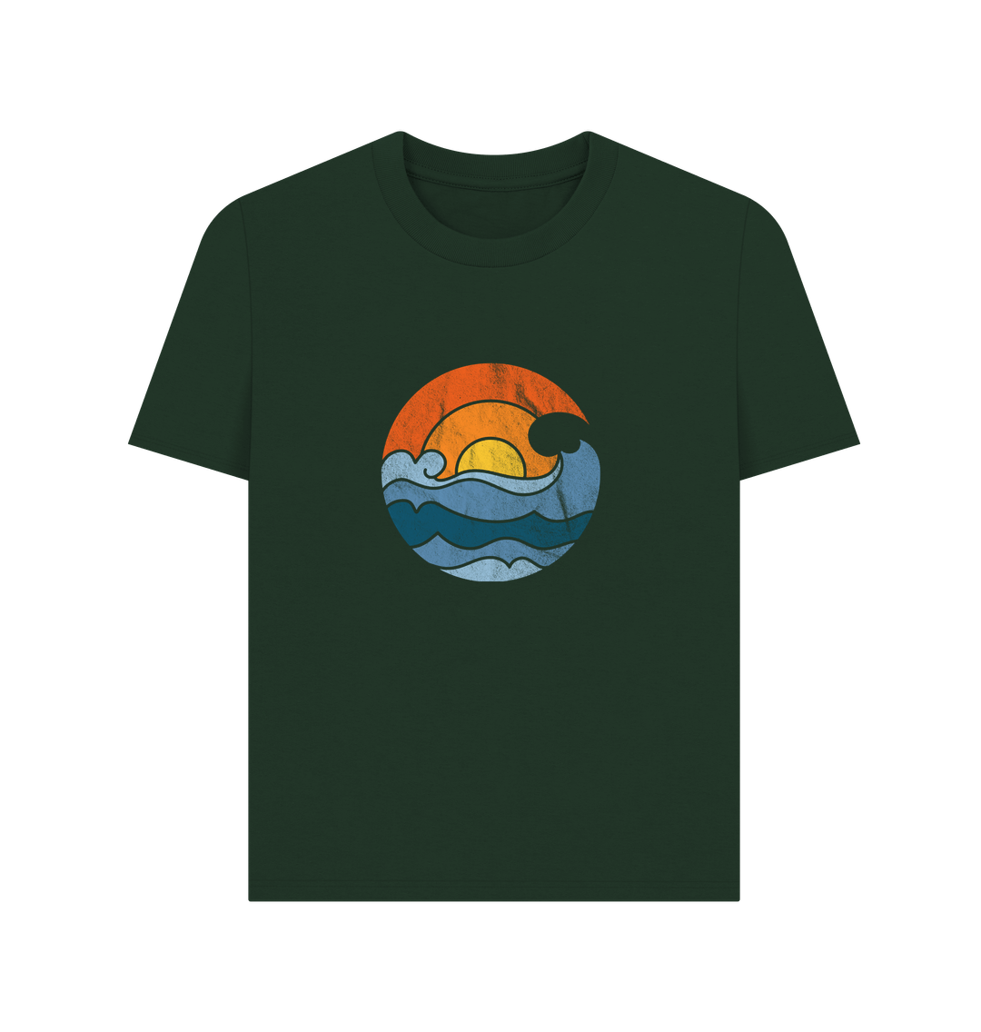 Evergreen Sun Wave - Women's Plain T-shirt