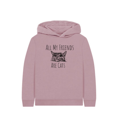 Mauve Printed Kids Hoodie