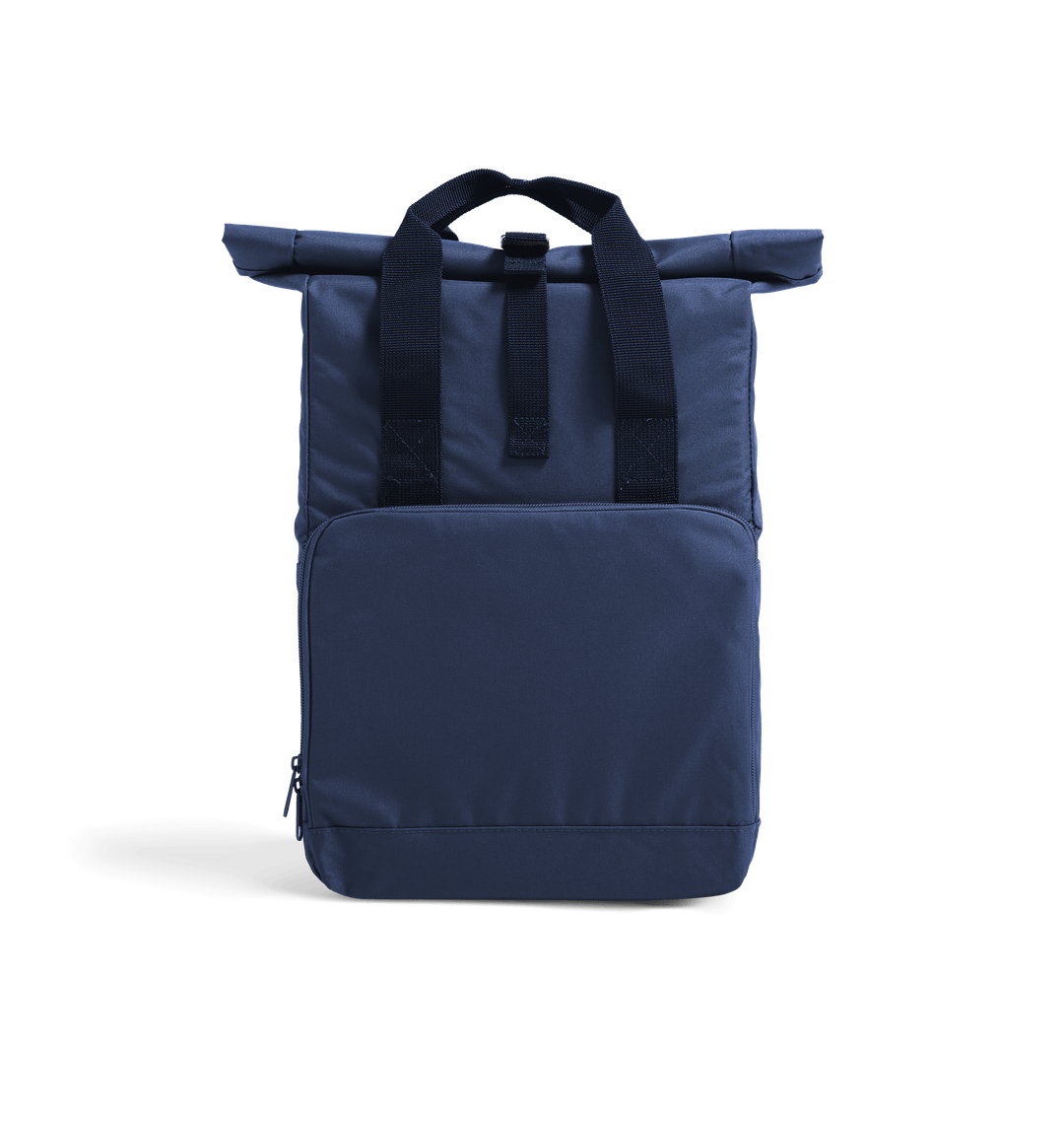 Navy Dusk Plain Recycled Twin handle Roll-Top Backpack