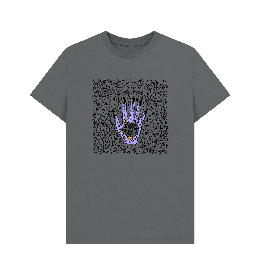 Slate Grey Creepy Palm Reader - Women's Relaxed Fit Tee