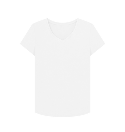 White Plain Women's V-Neck T-shirt