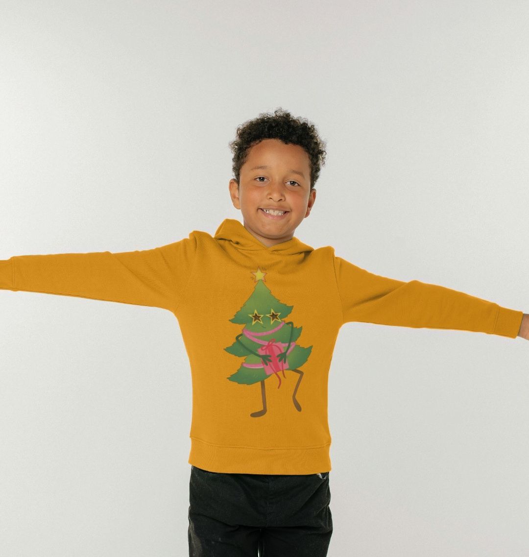 Dancing Christmas Tree Hoody by Emma Garrett - Kids' Organic Pullover Hoody