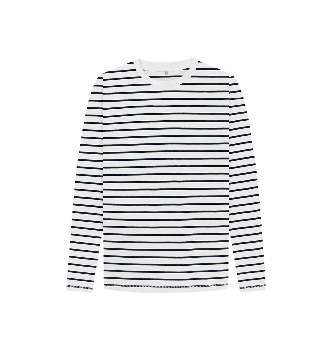 Navy Stripes Plain Kids Striped Long Sleeve Tee