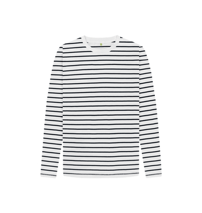 Navy Stripes Plain Kids Striped Long Sleeve Tee