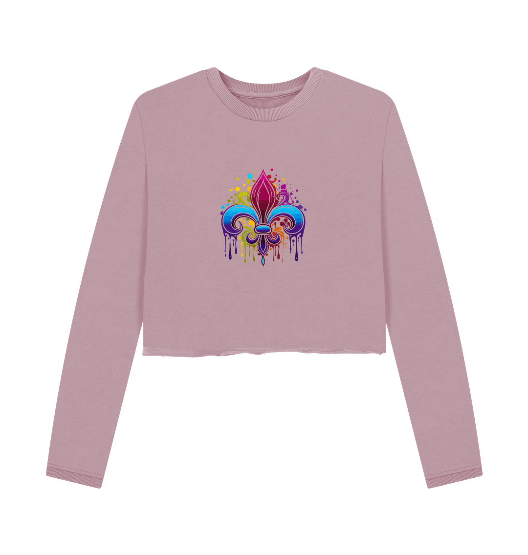 Mauve Printed Boxy Jumpers