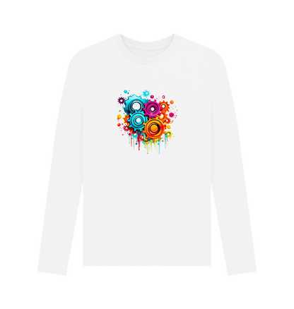 White Colour Drip Machines - Men's Long Sleeve T-shirt