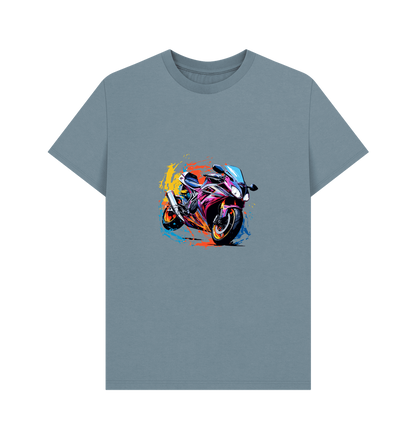 Stone Blue Printed T-shirt