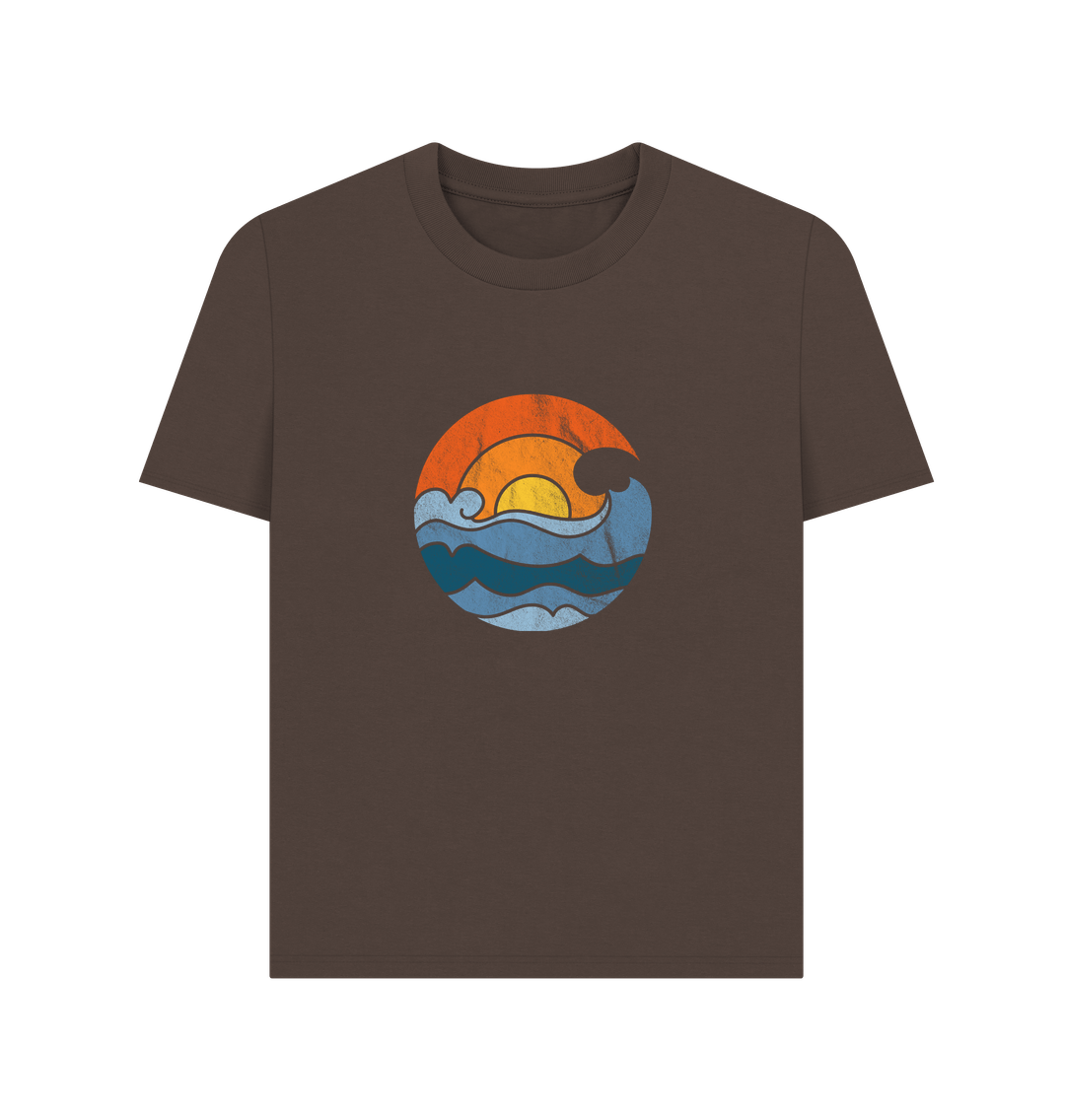 Chocolate Sun Wave - Women's Plain T-shirt