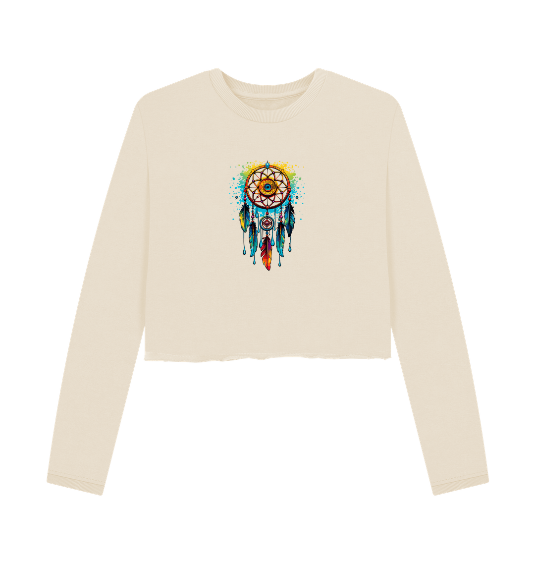 Oat Colour Drip Dreamcatcher - Women's Boxy Jumper