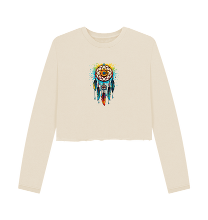 Oat Colour Drip Dreamcatcher - Women's Boxy Jumper