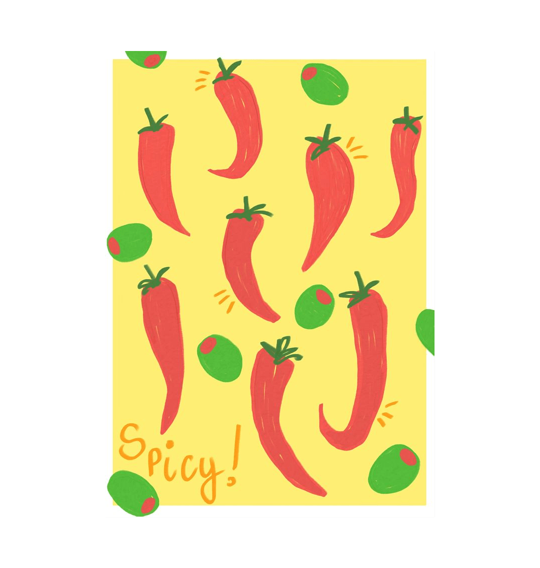 White Spicy Artwork Print