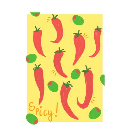 White Spicy Artwork Print