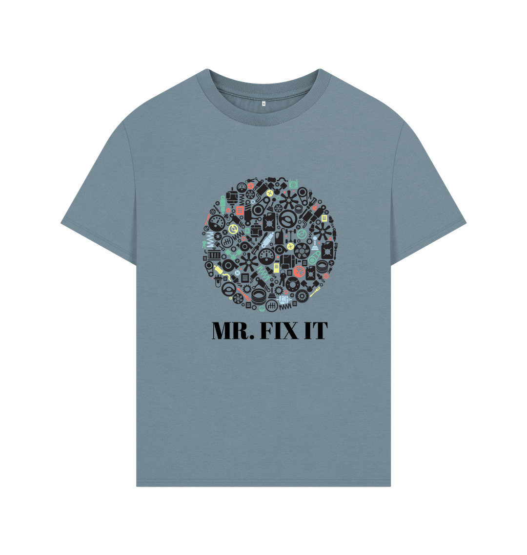 Stone Blue Mr Fix It - Men's Oversized T-Shirt