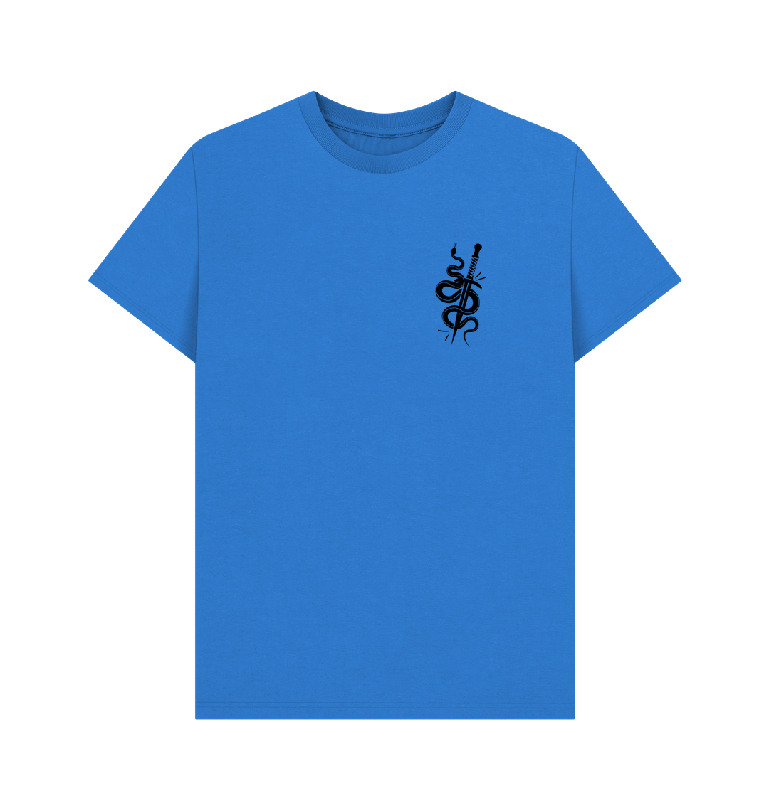 Bright Blue Snake Sword - Men's Basic T-shirt