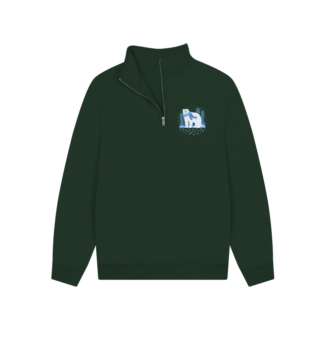 Evergreen Polarbear - Unisex Quarter-zip Sweatshirt