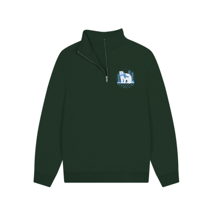 Evergreen Polarbear - Unisex Quarter-zip Sweatshirt