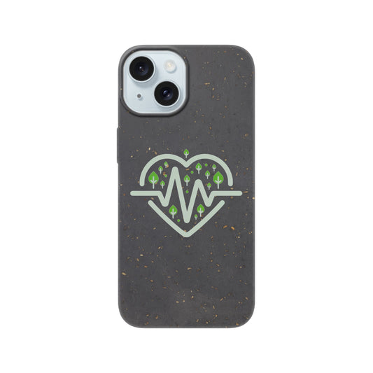 Green Heartbeat Biodegradable Iphone Phone Case - Size iPhone 15